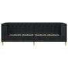 vidaXL Tagesbett mit Matratze USB Schwarz Stoff 90x200 cm