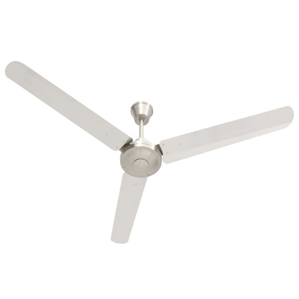 vidaXL Deckenventilator 142 cm Silbern