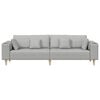 Stoffsofa mit Kissen Wolken-Grau 208 cm Stoff