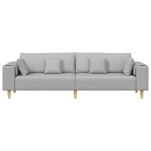 Stoffsofa mit Kissen Wolken-Grau 208 cm Stoff