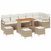 vidaXL Garten-Sofa-Set 10 stk. 9-Sitzanzahl Beige und Creme