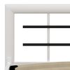 vidaXL Bettgestell Wei&szlig; und Schwarz Metall 160&times;200 cm