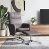 vidaXL Relaxsessel mit Fu&szlig;hocker Grau Kunstleder