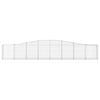 vidaXL Gabionen mit Hochbogen 6 Stk. 400x30x60/80 cm Verzinktes Eisen