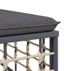 vidaXL 5-tlg. Garten-Lounge-Set mit Kissen Anthrazit Poly Rattan