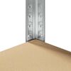 vidaXL Eckregal mit Regal Silber 90 x 90 x 198 cm Holzwerkstoff