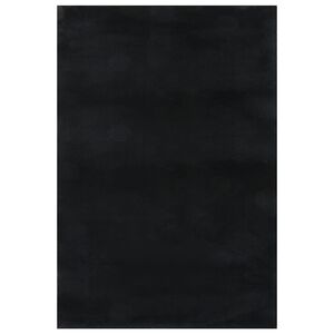vidaXL Teppich Waschbar Flauschig Kurzflor 160x230 Rutschfest Schwarz