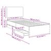 vidaXL Bettrahmen Sonoma-Eiche 75 x 190 cm Ingenieurs Holz
