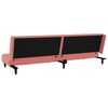 vidaXL Schlafsofa 2-Sitzer mit Hocker Rosa Samt