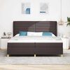 vidaXL Boxspringbett mit Matratze Dunkelgrau 90x190 cm Dunkelbraun