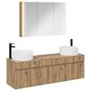 vidaXL Badezimmerschrank-Set 4 pcs Artisan-Eiche Holzwerkstoff