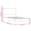 vidaXL Metallbett ohne Matratze R&auml;uchereiche 80x200 cm
