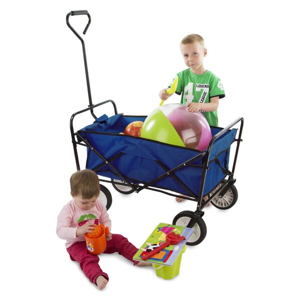 Practo Garden Bollerwagen Faltbar Blau und Schwarz
