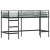 vidaXL Kinderloftbett Uni Schwarz 75 x 190 cm Stahl