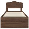 vidaXL Bettrahmen Braun Eichen-Optik 100 x 200 cm Massives Kiefernholz