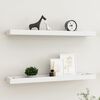 vidaXL Loggia Wandregale 2 Stk. Wei&szlig; 80x15x4 cm MDF