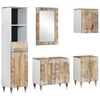 vidaXL 5-tlg. Badm&ouml;bel-Set Massivholz Mango