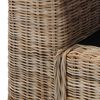 vidaXL 3-tlg. Sofagarnitur mit Kissen Natur Rattan