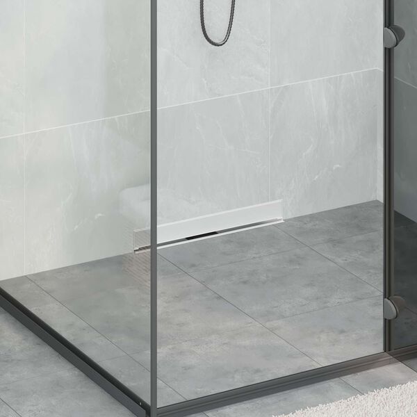 vidaXL Wandmontierter Duschablauf Silber 50 cm Edelstahl 304