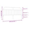 vidaXL Kopfteil Metall Schwarz 180 cm