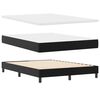 vidaXL Boxspringbett mit Matratze Schwarz 140 x 190 cm Kunstleder