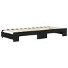 vidaXL Tagesbett Ausziehbar mit Matratzen Schwarz 90x200 cm Samt