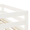 vidaXL Kinderhochbett mit Vorh&auml;ngen Wei&szlig; Schwarz 90x200 cm Kiefernholz