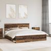 vidaXL Bettrahmen mit Kopfteil Altholz 200 x 200 cm Holzwerkstoff