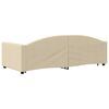 vidaXL Tagesbett Ausziehbar Creme 90x200 cm Stoff