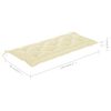 vidaXL Klappbare Gartenbank mit Auflage 118 cm Bambus
