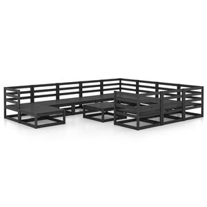 vidaXL 12-tlg. Garten-Lounge-Set Massivholz Kiefer