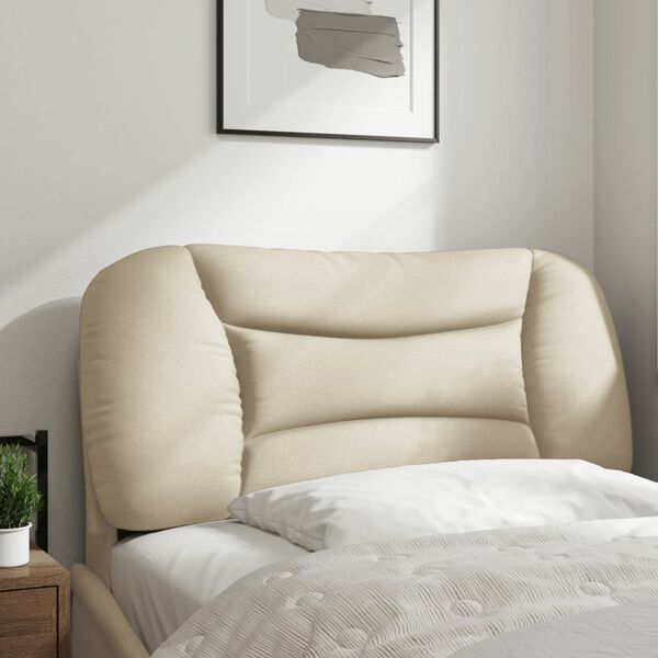 vidaXL Kopfteil-Kissen "Hvar" Creme 80 cm Stoff
