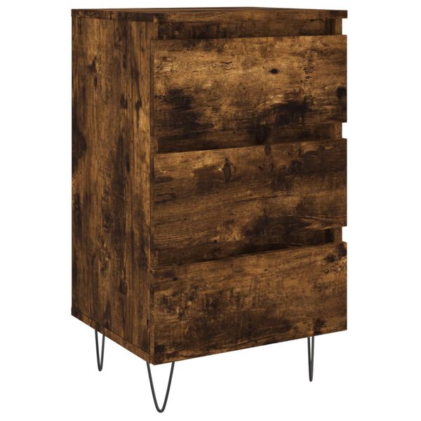 vidaXL Nachttisch R&auml;uchereiche 40x35x69 cm Holzwerkstoff