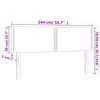 vidaXL Kopfteile Dunkelgrau 144x5x78/88 cm Samt