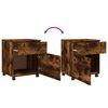 vidaXL Mobiler Aktenschrank mit Rollen R&auml;uchereiche 45x38x54 cm