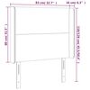 vidaXL LED Kopfteil Rosa 83x16x118/128 cm Samt