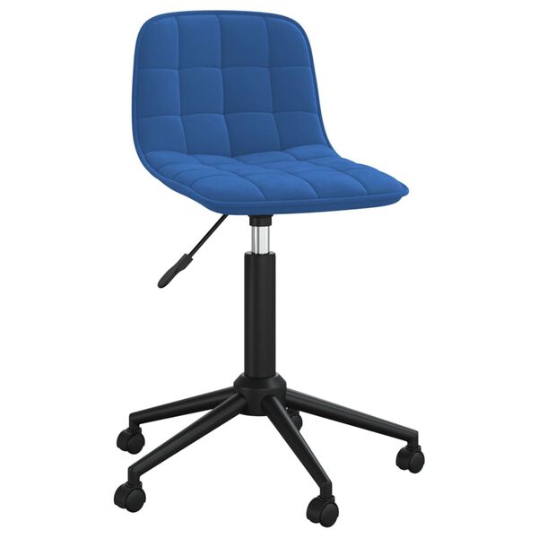 vidaXL Esszimmerst&uuml;hle 2 Stk. Drehbar Blau Samt