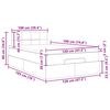 vidaXL Ottomane Bett mit Matratze & LEDs Rosa 120x190 cm Samt