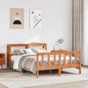 vidaXL Bettgestell mit Kopfteil ohne Matratze Wachsbraun 160x200 cm