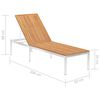 vidaXL Sonnenliege Massivholz Teak und Edelstahl