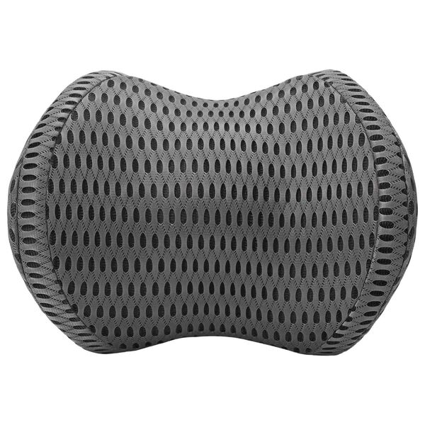 vidaXL Nackenst&uuml;tzkissen mit Kissen Grau 31 x 22 x 13 cm 4D Mesh
