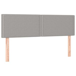 vidaXL Kopfteile Hellgrau 144x5x78/88 cm Stoff