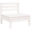 vidaXL Gartensofa 3-Sitzer Wei&szlig; Massivholz Kiefer