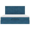 vidaXL Ottoman-Bett mit Matratzen & LED Dunkelblau 200x200 cm Samt