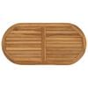 vidaXL Tischplatte Oval Massives Teakholz Natur
