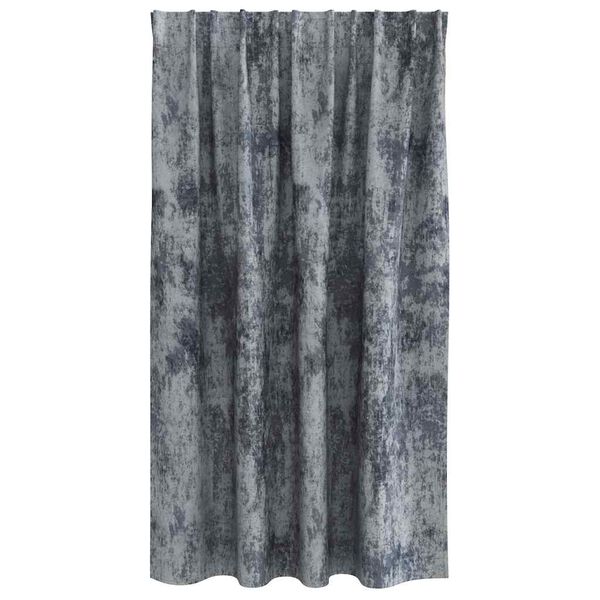 vidaXL Samtvorh&auml;nge mit Vorh&auml;ngen 2 pcs Silber Grau 140 x 140 cm Samt