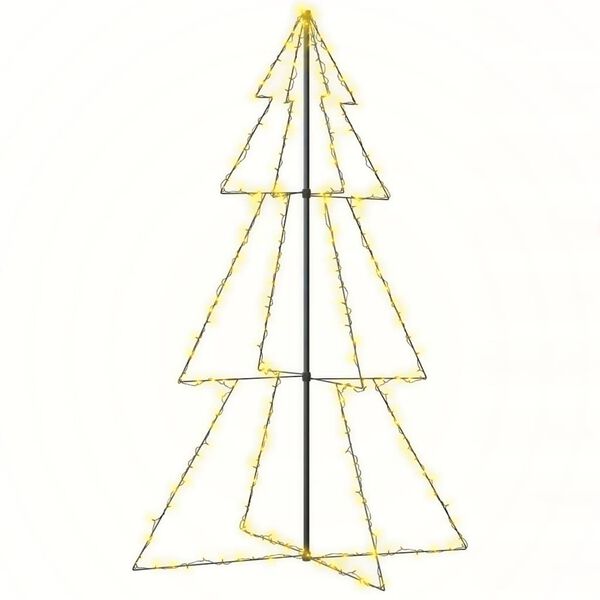 vidaXL Weihnachtsbaum in Kegelform 240 LEDs Indoor Outdoor 118x180 cm