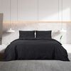 vidaXL Bettw&auml;sche-Set Schwarz 225x220 cm Baumwolle