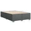 vidaXL Boxspringbett mit Matratze Dunkelgrau 140x190 cm Stoff