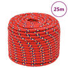vidaXL Bootsseil Rot 12 mm 25 m Polypropylen